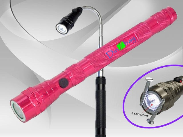   in 1 Telescopic 3 LED Flashlight Magnetic Pickup Tool extends to 21.5