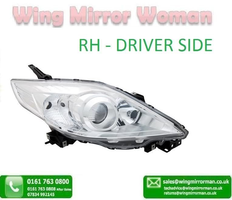 mazda 5 head light head lamp unit front chrome inner h7 hb3 2008 