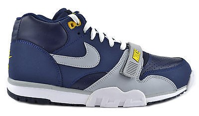 Nike Air Trainer 1 Mid Premium Mens Shoes Midnight Navy/Grey/Yell​ow 