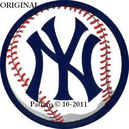 new york yankees ball cross stitch pattern baseball tbb time