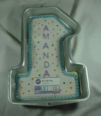 Wilton Number One 2105 1194 Cake Pan Mold 2007 Birthday Party Baking w 