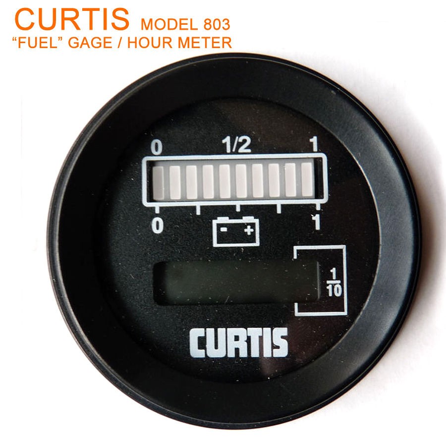 CURTIS 803 Battery Meter & Hour Meter for Golf Cart Forklift 