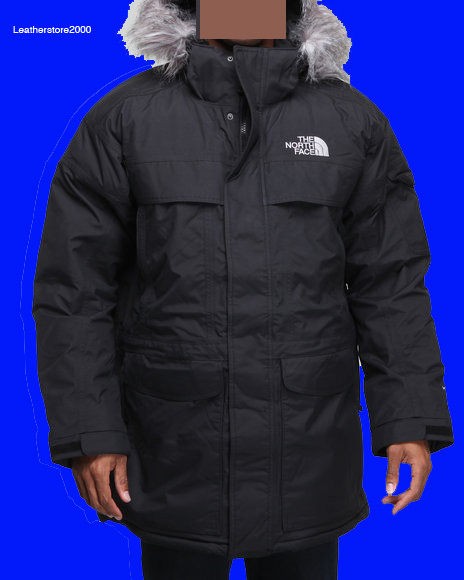 100% Authentic The North Face Mens MCMURDO Parka Down Jacket Black W 