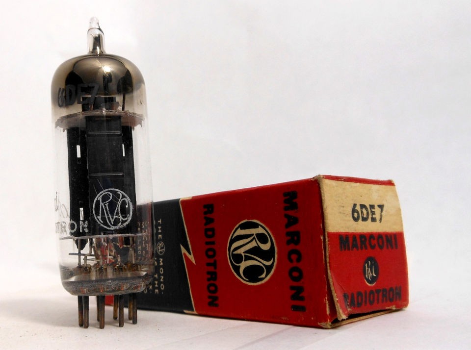 6de7 tube marconi rca usa nos black plate woo audio