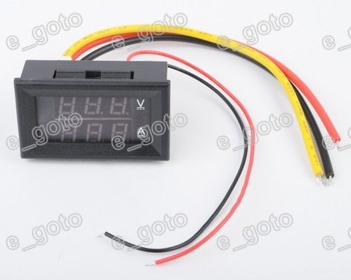 DC 4.5 30V 0 50A Dual LED Digital Volt meter Ammeter Voltage