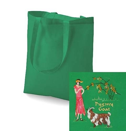 goat tote bag embroidered by dogmania more options bag colour