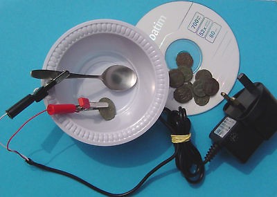 Electrolysis Coin Cleaning Kit   Low Cost Plus tutorial CD  IMPROVED 