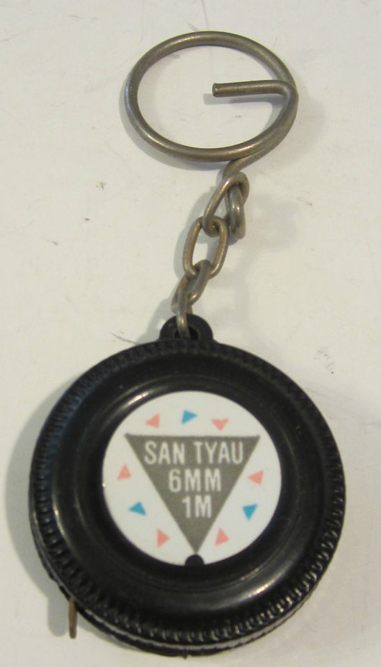 SAN TYAU PLASTIC TIRE METAL INCH & METRIC ADVERTISING TAPE MEASURE 