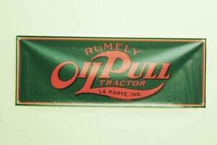 Vintage Rumely Oil Pull Farm Equipment Tractor Mini Banner 11 x 29 