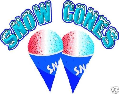 snow cones sno kones concession trailer cart decal 12 time