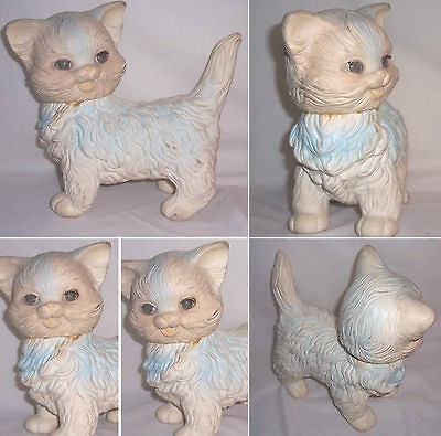 Vintage Edward Mobley Cat Kitten Toy 1960, Squeakable, Movable eyes