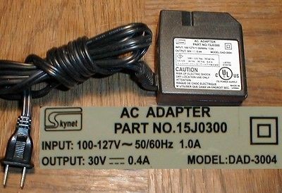 Skynet 15j0300 ac adapter 30vdc dad 3004 lexmark z series hp 3500 