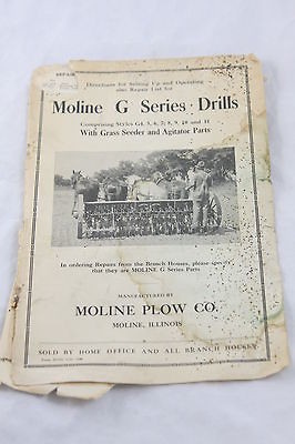 VINTAGE MOLINE G SERIES DRILL GRASS SEEDER AGITATOR PARTS OPERATING 