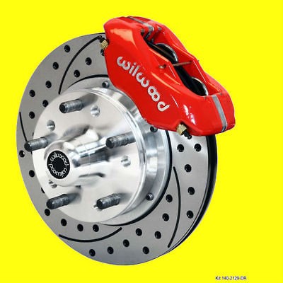   Kit Brakes Drilled Slotted 12 Rotors Red (Fits 1972 Monte Carlo