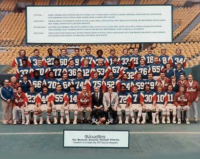 montreal alouettes 1977 grey cup champs 8x10 colorphoto from canada
