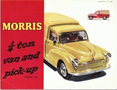 MORRIS QUARTER TON MINOR VAN AND PICKUP ORIGINAL BMC FACTORY SALES 