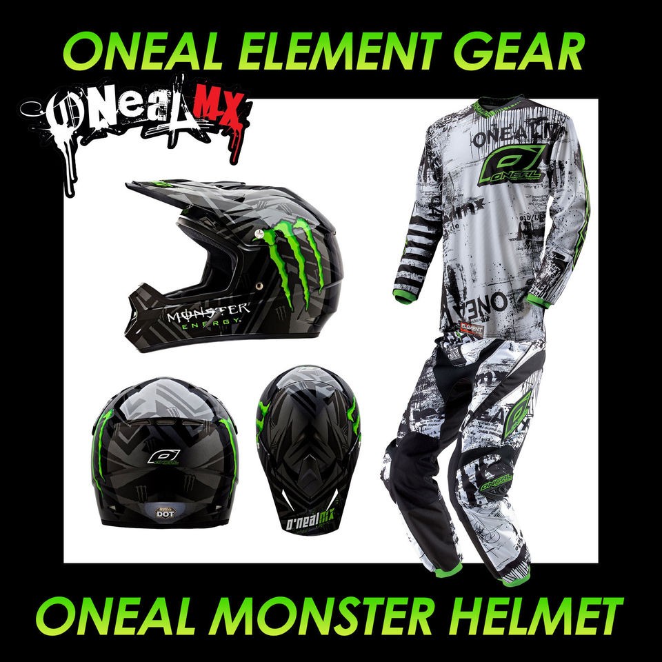   HELMET(MED) 13 ELEMENT TOXIC PANT&JERSEY motorcycle/atv/bmx gear