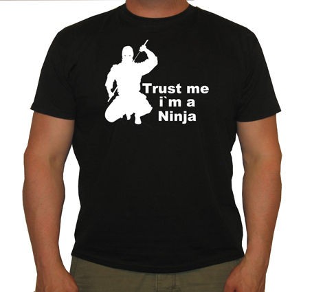 TRUST ME IM A NINJA FUNNY KUNG FU KARATE KIDS T SHIRT FH12