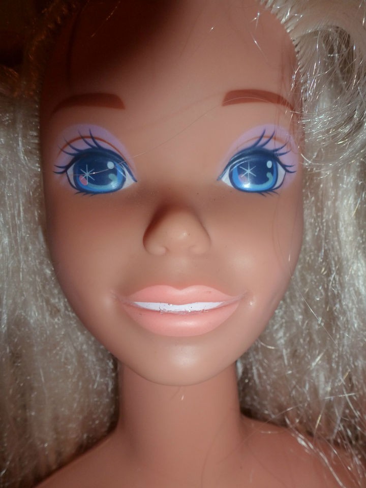 1992 MATTEL BLONDE HAIR & BLUE EYED MY SIZE BARBIE W/ WHITE EARRINGS