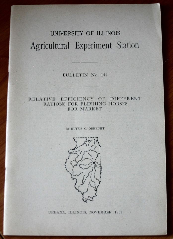 Relative Efficiency of Different Rations For Fleshing Horses For 