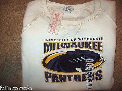 Mens NWT UNIVERSITY OF WISCONSIN MILWAUKEE PANTHERS Sweatshirt Large