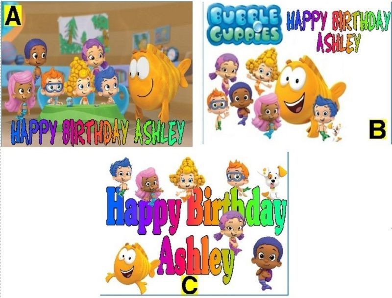 bubble guppies custom cake topper frosting sheet 