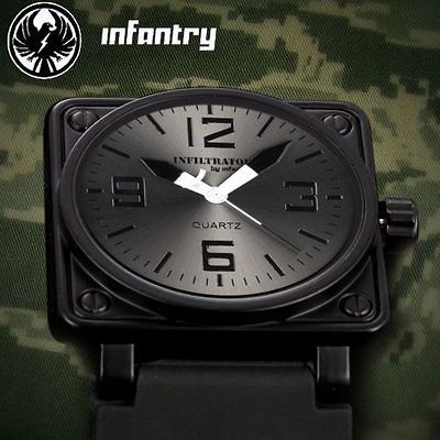 New EAGLE INFANTRY Mens Army Police Sport Quartz New Watch Black 