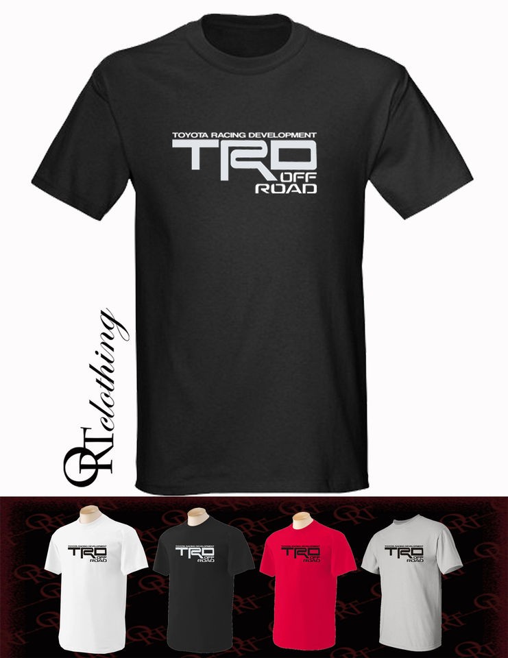Trd Off Road t shirt White, Black, Red, Gray, Toyota tacoma truck, 4x4 