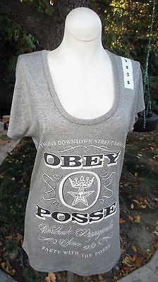 NWOT WOMENS GIRLS Obey Salem Spring Purple Mineral Wash Dolman Tee 