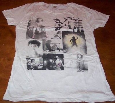 women s teen flashdance movie dancing t shirt large new