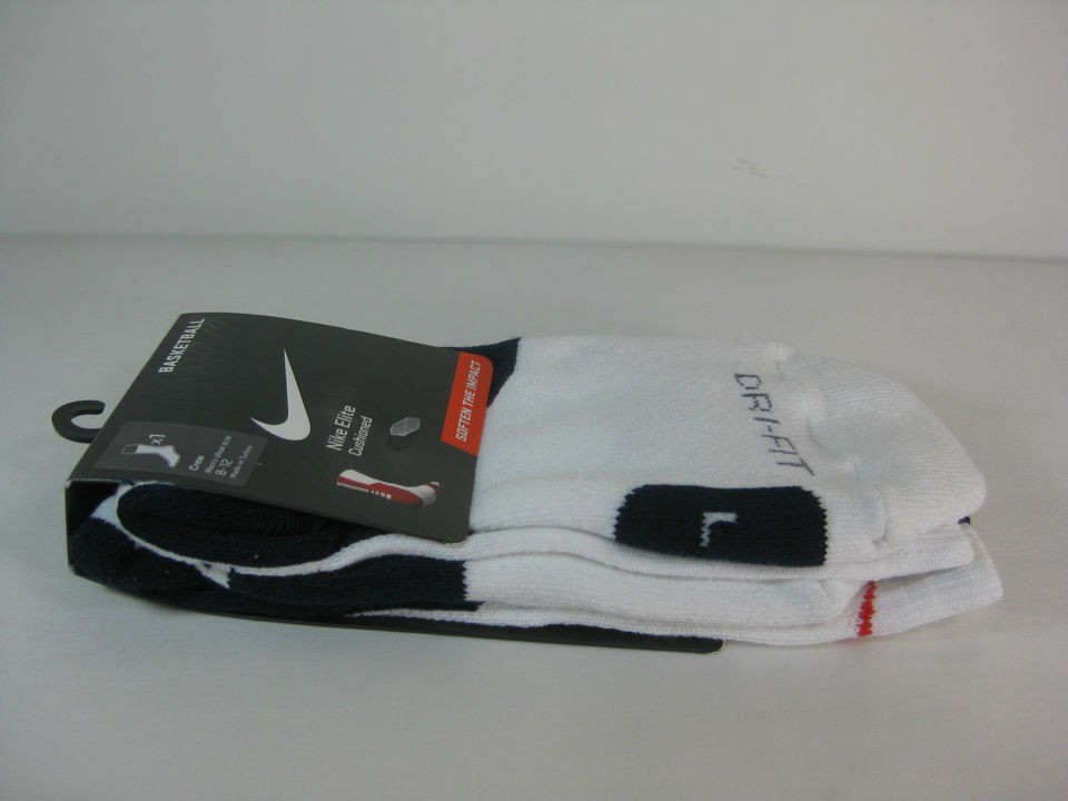 nike elite basketball socks white obsidian red sx4668 164 size l 8 12