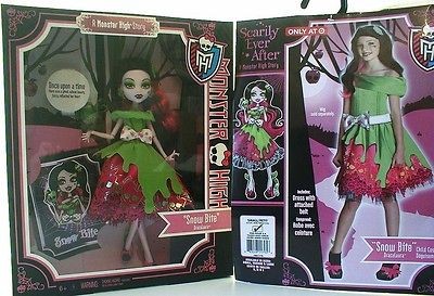 new monster high snow bite draculaura doll dress costume scarily