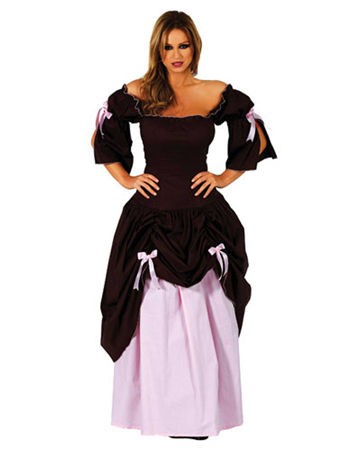   Medieval Gown Dress Brown & Pink Sm/Med or Med/Lg NEW FREE USA Ship