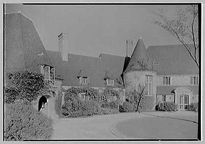 Rush Sturges,residence in Wakefield,Rhode Island. Entrance facade 