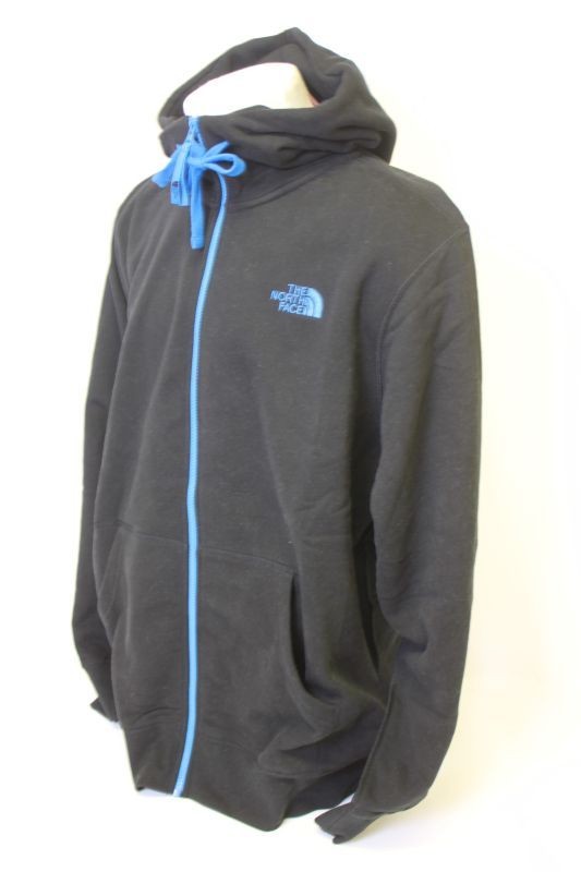 The Northface Men TNF Black/Jake Blue REARVIEW FULL ZIP HOODIE AMHV 