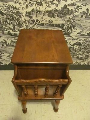 Ethan Allen Heirloom Nutmeg Solid Maple Collection Magazine End Table 