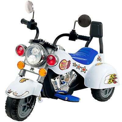 Lil Rider White Knight Three Wheeler Motorcycle Ride on   bike