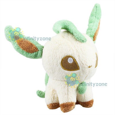 Newly listed NEW Pokemon LEAFEON Pokedoll 6 Plush Figure Doll Toy B&W 