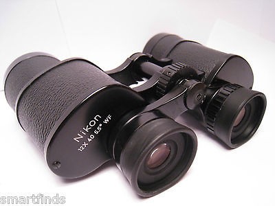 1987 NIKON 12x40 5.5 DEGREE WIDE ANGLE BINOCULARS rare model in MINT 