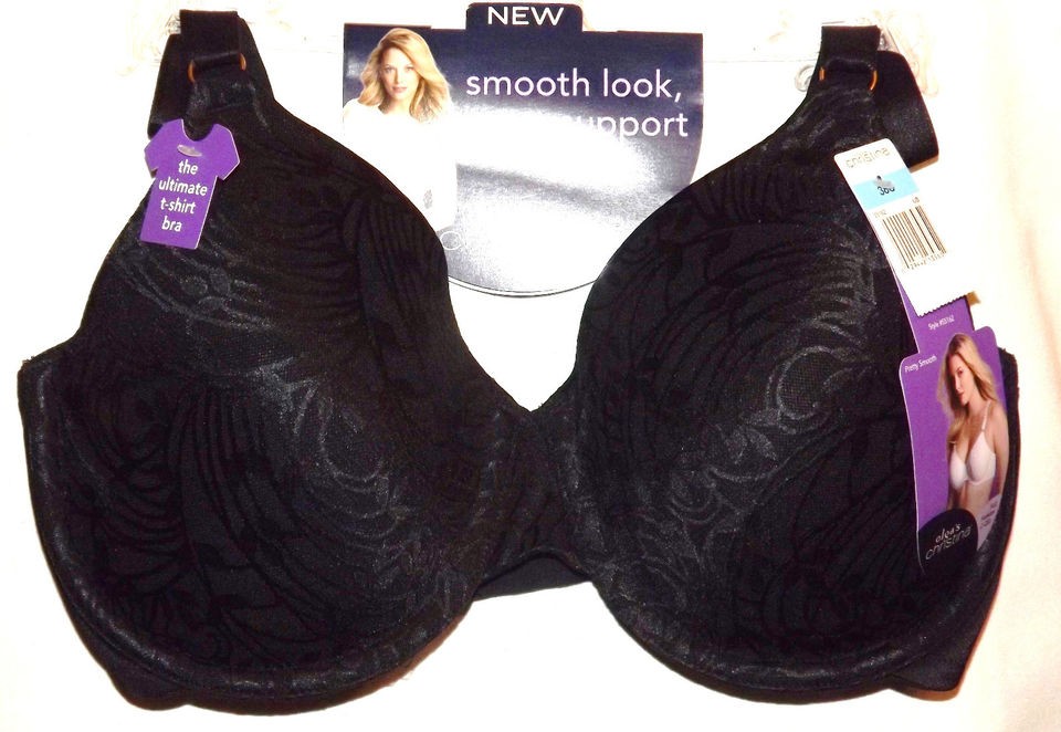 OLGAS CHRISTINA BLACK PRETTY SMOOTH FULL FIGURE UNDERWIRE BRA 38C NEW 