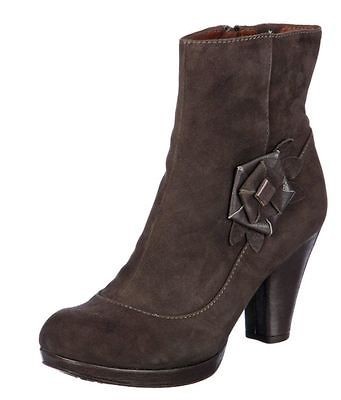 NAYA BREEZE ORIGAMI FLOWER SUEDE LEATHER BOOT BOOTIE BROWN 10