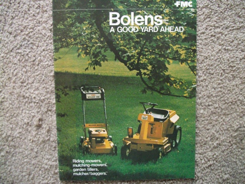 vintage bolens mowers tillers sales brochure literature 