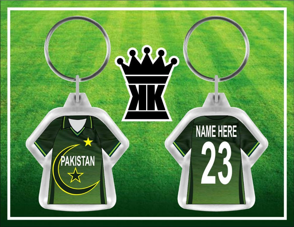 pakistan personalised cricket shirt keyring  4 83