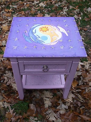 hand painted my little pony nightstand celestia and luna time