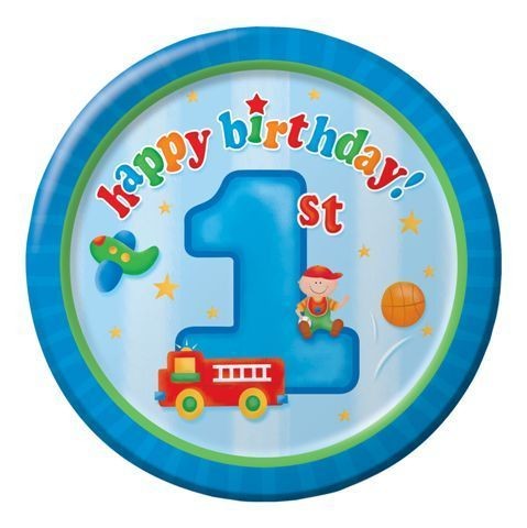 1ST BIRTHDAY BOY~FUN AT ONE~PARTYWARE~ALL UNDER ON LISTING~CUPS~PLATES 