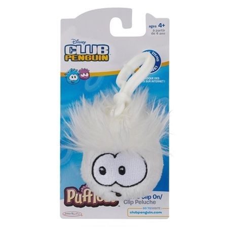 disney club penguin 2 puffle plush clip on white time