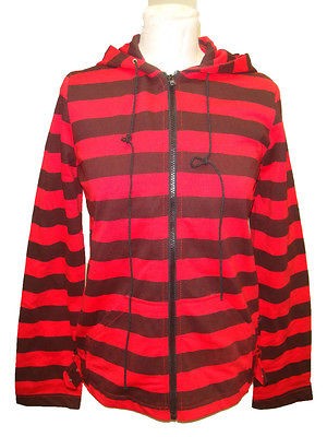 punk goth emo striped hoodie