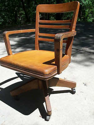   Top Desk Chair, B.L. Marble Co., #1440 1/2, Oak X4717, Series 4809