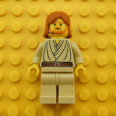 obi wan kenobi young w headset lego minifigure star wars minifig 7143 