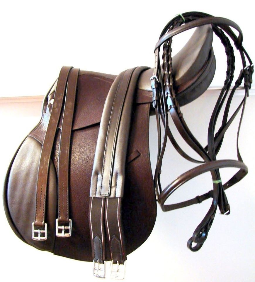 17 English CLOSE CONTACT BRIDLE 2 TONE Saddle BROWN CLOSEOUT STOCK